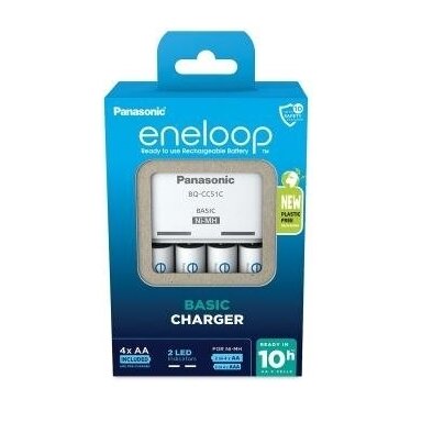 Baterijų įkroviklis Panasonic Eneloop su 4xAA 2000mAh K-KJ51MCD40E