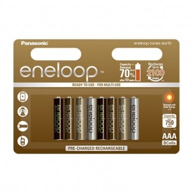 Eneloop expedition AAA 8 baterijos (eco)
