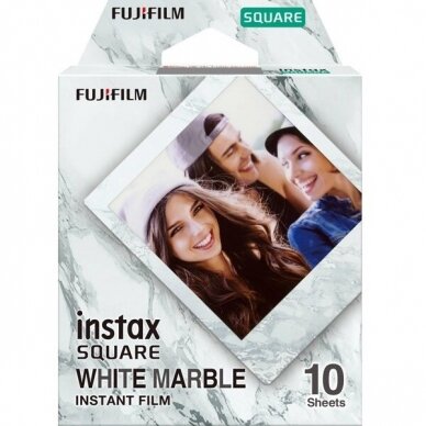 Fujifilm Instax Square White Marble (10 lapelių)