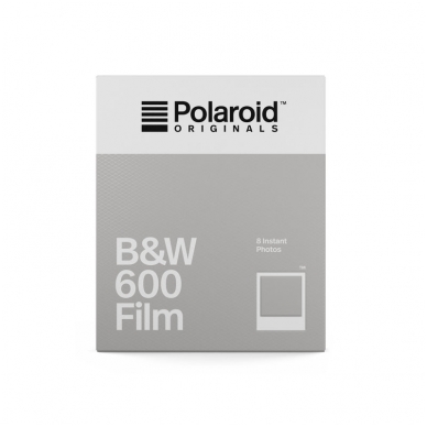 Polaroid Originals 600 B&W momentinės plokštelės baltu rėmeliu