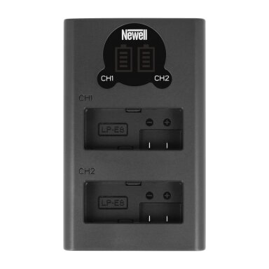 Newell LCD USB-C 2 kanalų kroviklis LP-E8 baterijai