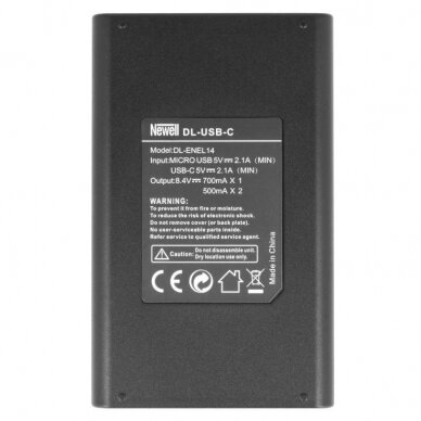 Newell kroviklis LCD-USB-C EN-EL14 baterijai