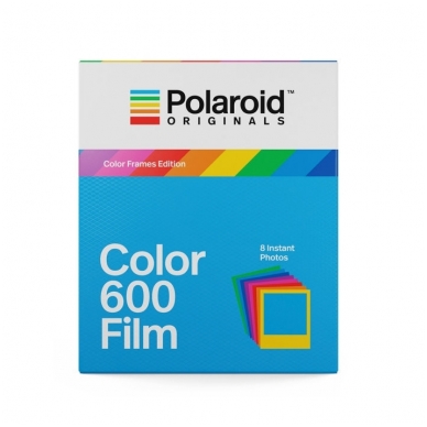 Polaroid Originals 600 momentinės plokštelės spalvotos su spalvotais rėmeliais