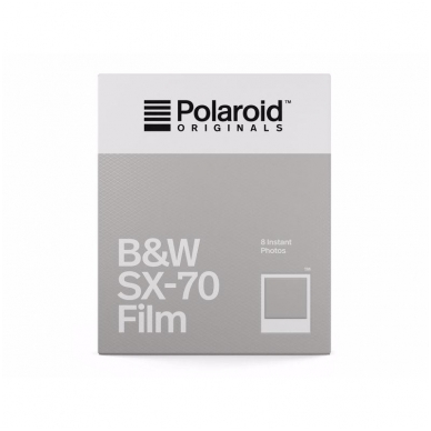 Polaroid Originals SX-70 B&W momentinės plokštelės baltu rėmeliu 1