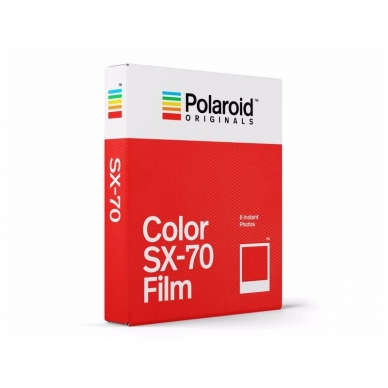 Polaroid Originals SX-70 Color momentinės plokštelės baltu rėmeliu