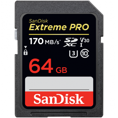 SanDisk Extreme Pro SDXC 170mb/s V30 U3 1